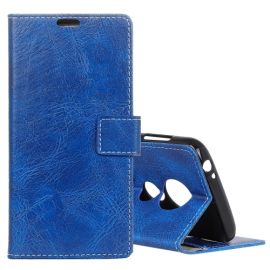 RETRO Peňaženkový obal Motorola Moto G7 modrý