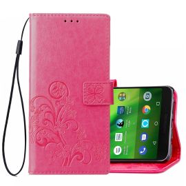 ART Peňaženkový obal Motorola Moto G6 Play FLOWER ružový