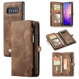 WALLET Obal s peňaženkou 2v1 pre Samsung Galaxy S10 Plus hnedý
