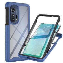 DUAL Obojstranný kryt s fóliou Motorola Edge 30 Pro modrý