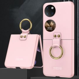 GKK HOOK Plastový kryt s držiakom Huawei P50 Pocket ružový