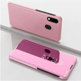 MIRROR Zaklápací kryt Samsung Galaxy A40 ružový