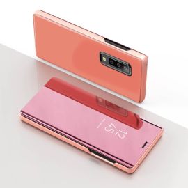 MIRROR Zaklápací kryt Samsung Galaxy A50 ružový