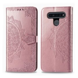 ART Peňaženkový kryt LG K41s ORNAMENT ružový