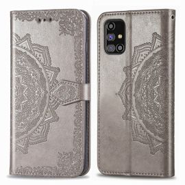 ART Peňaženkový kryt Samsung Galaxy M31s ORNAMENT šedý
