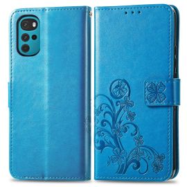 ART Peňaženkový kryt Motorola Moto G22 FLOWERS modrý