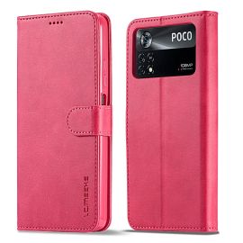 IMEEKE Peňaženkový kryt Xiaomi Poco X4 Pro 5G ružový