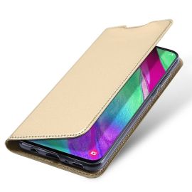DUX Peňaženkový kryt Samsung Galaxy A40 zlatý