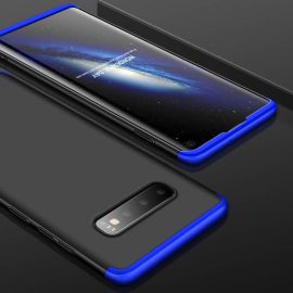360° Ochranný obal Samsung Galaxy S10 čierny (modrý)