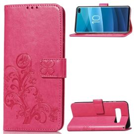 ART Peňaženkový obal Samsung Galaxy S10 Plus FLOWER ružový