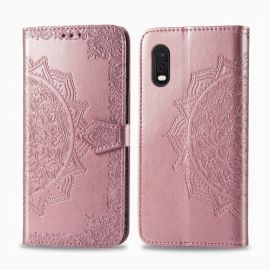 ART Peňaženkový kryt Samsung Galaxy Xcover Pro ORNAMENT ružový