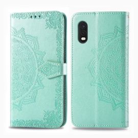 ART Peňaženkový kryt Samsung Galaxy Xcover Pro ORNAMENT zelený