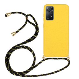 ROPE Kryt so šnúrkou Xiaomi Redmi Note 11 Pro žltý