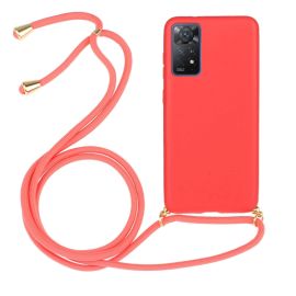 ROPE Kryt so šnúrkou Xiaomi Redmi Note 11 Pro červený