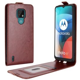 Vyklápacie puzdro  Motorola Moto E7 hnedé