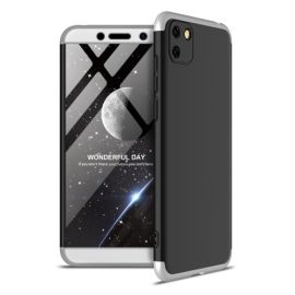 obojstranný kryt, zadný kryt Huawei Y5p - 360° Ochranný kryt Huawei Y5p čierny-strieborný