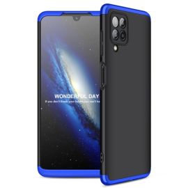 obojstranný kryt, zadný kryt Samsung Galaxy M32 - 360° Ochranný kryt Samsung Galaxy M32 čierny-modrý