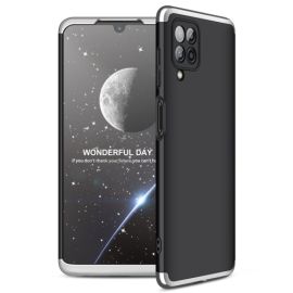 obojstranný kryt, zadný kryt Samsung Galaxy M32 - 360° Ochranný kryt Samsung Galaxy M32 čierny-strieborný