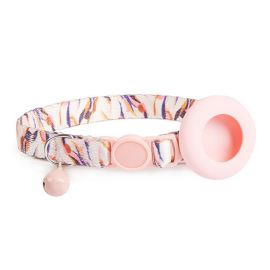 puzdro pre lokalizačný čip Apple AirTag - PROTEMIO JINGLY PAW Obojok s rolničkou a puzdrom pre Apple AirTag PINK