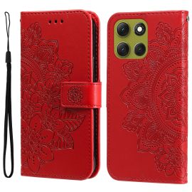 peňaženkové / vyklápacie puzdro Motorola Moto G86 5G - ART MANDALA Peňaženkový obal pre Motorola Moto G86 5G červený