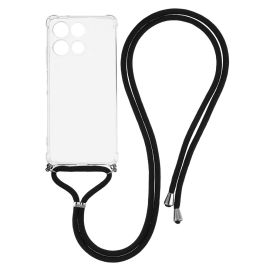 zadný kryt Motorola Moto G86 5G - TRANSPARENT ROPE Kryt so šnúrkou Motorola Moto G86 5G priehľadný