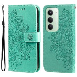 peňaženkové / vyklápacie puzdro Xiaomi Redmi 15 - ART MANDALA Peňaženkový obal s remienkom pre Xiaomi Redmi 15 / Redmi 15 5G zelený