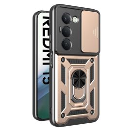 zadný kryt Xiaomi Redmi 15 - RING CAMERA Kryt s držiakom pre Xiaomi Redmi 15 / Redmi 15 5G zlatý