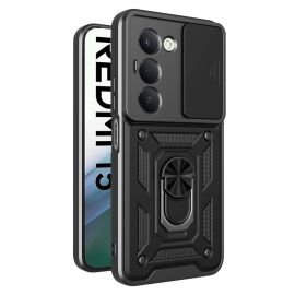 zadný kryt Xiaomi Redmi 15 - RING CAMERA Kryt s držiakom pre Xiaomi Redmi 15 / Redmi 15 5G čierny