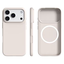 zadný kryt Apple iPhone 17 Pro - RUBBER MAGSAFE Silikónový kryt pre Apple iPhone 17 Pro / iPhone 18 Pro béžový