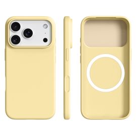 zadný kryt Apple iPhone 17 Pro - RUBBER MAGSAFE Silikónový kryt pre Apple iPhone 17 Pro / iPhone 18 Pro žltý