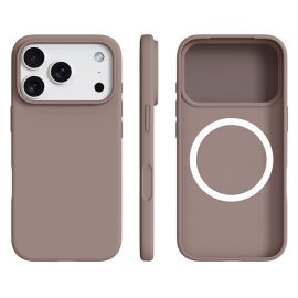 zadný kryt Apple iPhone 17 Pro - RUBBER MAGSAFE Silikónový kryt pre Apple iPhone 17 Pro / iPhone 18 Pro hnedý