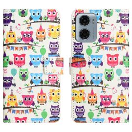 peňaženkové / vyklápacie puzdro Motorola Moto G06 - ART Peňaženkový kryt pre Motorola Moto G06 / G06 Power OWLS STICKER