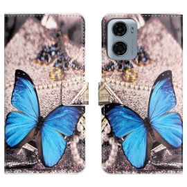 peňaženkové / vyklápacie puzdro Motorola Moto G06 - ART Peňaženkový kryt pre Motorola Moto G06 / G06 Power BLUE BUTTERFLY