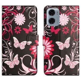 peňaženkové / vyklápacie puzdro Motorola Moto G06 - ART Peňaženkový kryt pre Motorola Moto G06 / G06 Power FLOWER BUTTERFLY