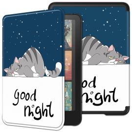 zaklápacie puzdro Amazon Kindle - ART Zaklápacie puzdro pre Amazon Kindle Paperwhite 2024 / Kindle Colorsoft Signature Edition LAZY CAT