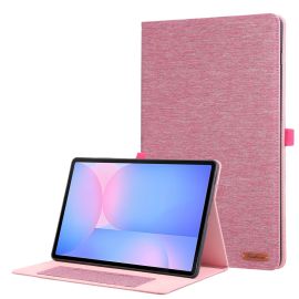 zaklápacie puzdro Samsung Galaxy Tab S10 FE+ - FABRIC Zaklápací kryt pre Samsung Galaxy Tab S10 FE+ ružový