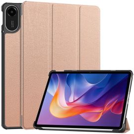 zaklápacie puzdro Xiaomi Redmi Pad 2 - LEATHER Zaklápací kryt pre Xiaomi Redmi Pad 2 ružovo-zlatý