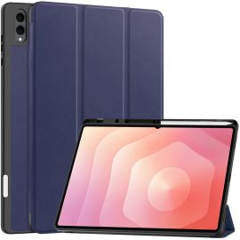 zaklápacie puzdro Samsung Galaxy Tab S11 Ultra - LEATHER Zaklápací kryt pre Samsung Galaxy Tab S11 Ultra modrý