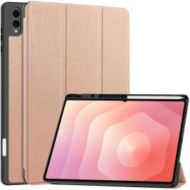 zaklápacie puzdro Samsung Galaxy Tab S11 Ultra - LEATHER Zaklápací kryt pre Samsung Galaxy Tab S11 Ultra ROSE GOLD