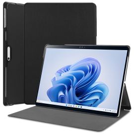 zaklápacie puzdro Microsoft Surface Pro 9 - LEATHER Zaklápací kryt pre Microsoft Surface Pro 9 / 10 / 11 čierny