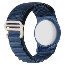 remienok na hodinky Apple AirTag - NYLON Remienok s obalom pre Apple AirTag tmavomodrý