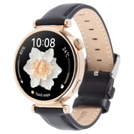 remienok na hodinky Garmin Lily 2 Active - LEATHER Kožený remienok pre Garmin Lily 2 / Lily 2 Active čierny