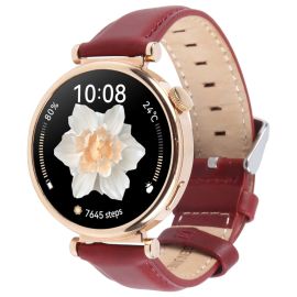 remienok na hodinky Garmin Lily 2 Active - LEATHER Kožený remienok pre Garmin Lily 2 / Lily 2 Active bordový