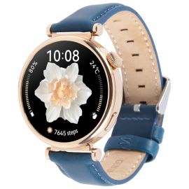 remienok na hodinky Garmin Lily 2 Active - LEATHER Kožený remienok pre Garmin Lily 2 / Lily 2 Active modrý