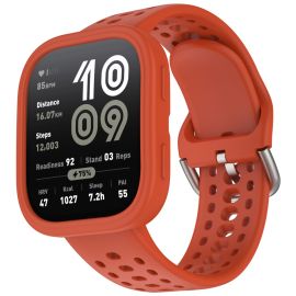 remienok na hodinky Amazfit Bip 6 - PROTEMIO COVER SET Remienok + obal na hodinky Amazfit Bip 6 červený