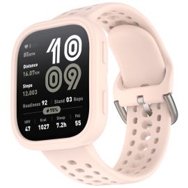 remienok na hodinky Amazfit Bip 6 - PROTEMIO COVER SET Remienok + obal na hodinky Amazfit Bip 6 svetloružový