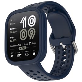 remienok na hodinky Amazfit Bip 6 - PROTEMIO COVER SET Remienok + obal na hodinky Amazfit Bip 6 tmavomodrý