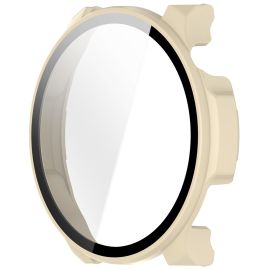 obal na hodinky Xiaomi Amazfit Balance 2 - PC FULL COVER Plastový kryt so sklom pre Xiaomi Amazfit Balance 2 IVORY