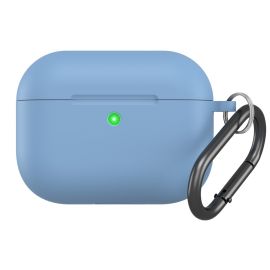 puzdro na slúchadlá Apple Airpods - HOOK Silikónový obal pre Apple AirPods Pro 3 svetlomodrý