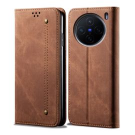 peňaženkové / vyklápacie puzdro Vivo X200 5G - DENIM Peňaženkový kryt pre Vivo X200 5G hnedý